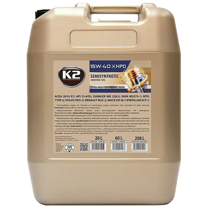 K2 TEXAR 15w-40 XHPD 20L